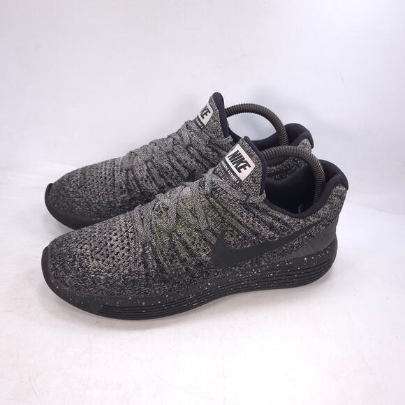 Nike Lunar Epic Flyknit 2 Athletic Running Shoe Womens Size 9 863779-004 Gray - Picture 1 of 10